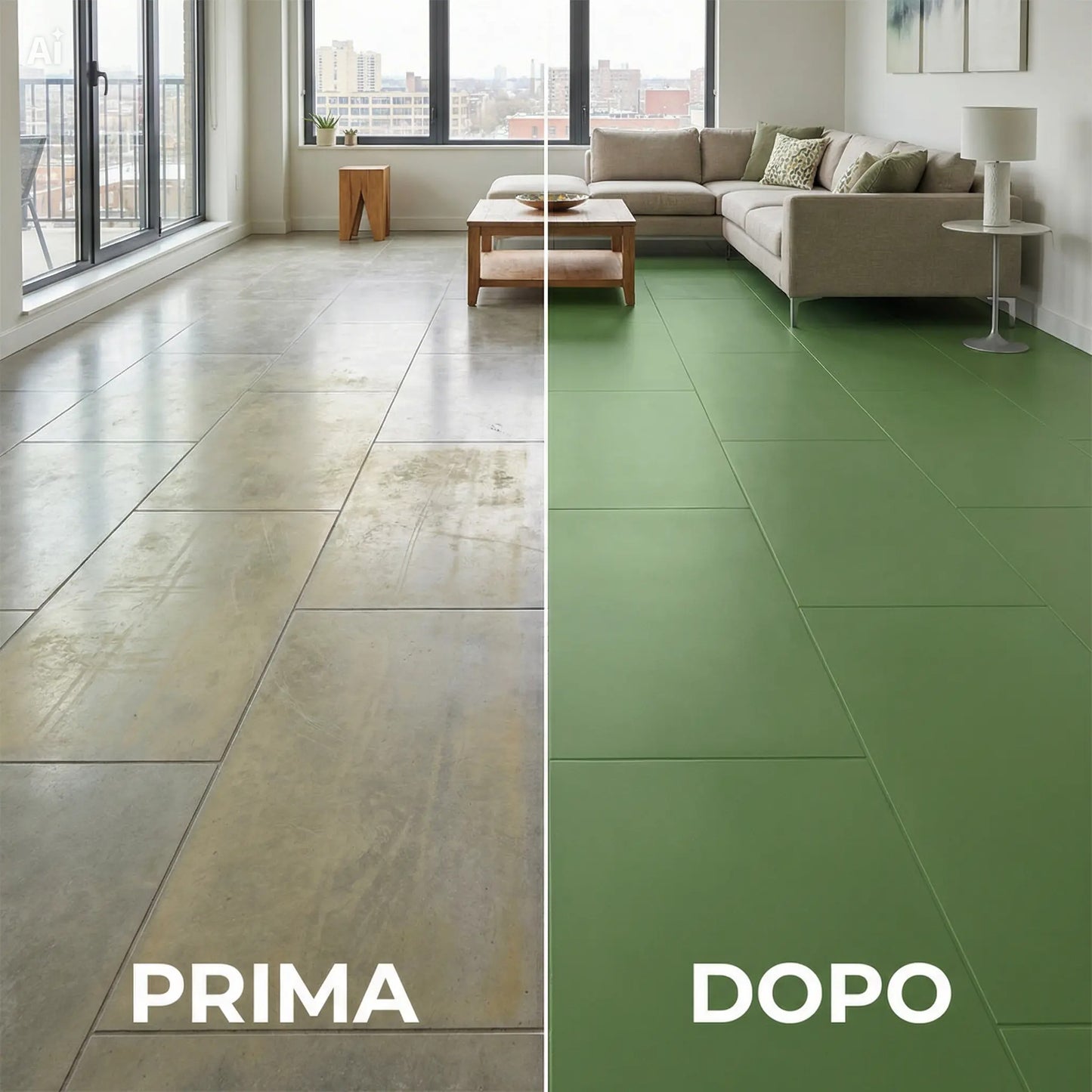 Resina Universale Verde Prato Satinato - Ultra Resistente - Officine - Capannoni - Appartamenti - Terrazzi