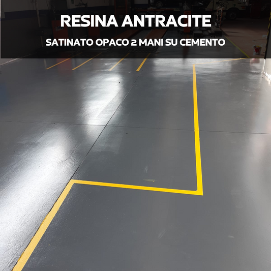 Resina UNIVERSALE GRIGIO ANTRACITE Ral 7011 Satinato - Ultra Resistente - Officine - Capannoni - Appartamenti - Terrazzi