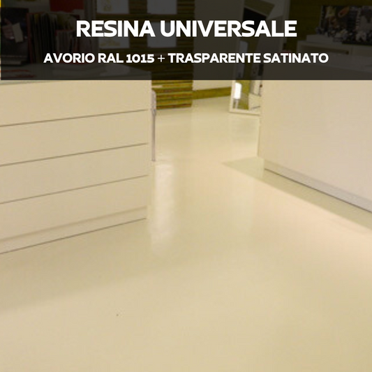 Resina UNIVERSALE AVORIO Ral 1015 Satinato - Ultra Resistente - Officine - Capannoni - Appartamenti - Terrazzi