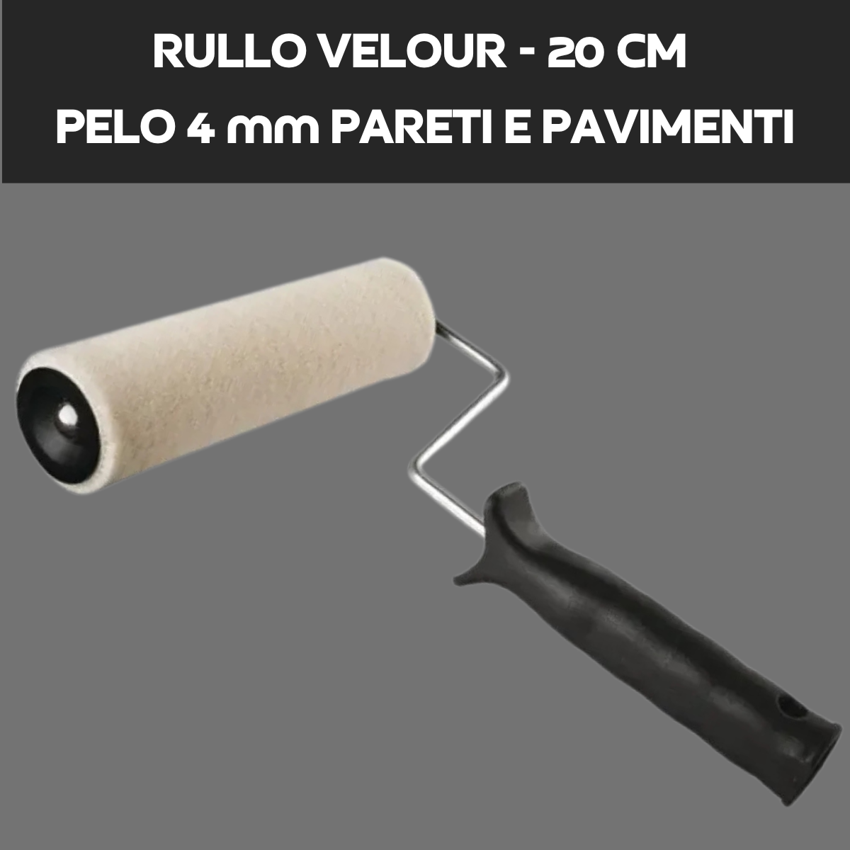 Rullo A Pelo Corto da 4 mm Per Resina Pavimenti Lunghezza 20cm