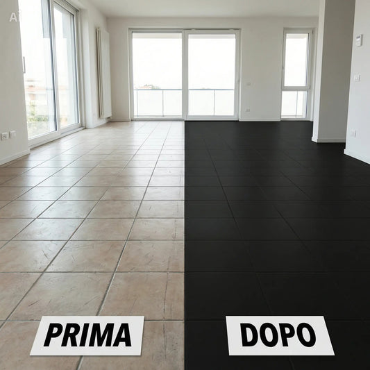 Resina UNIVERSALE NERO PROFONDO RAL 9005  Satinato - Ultra Resistente  - Officine - Capannoni - Appartamenti -  Terrazzi