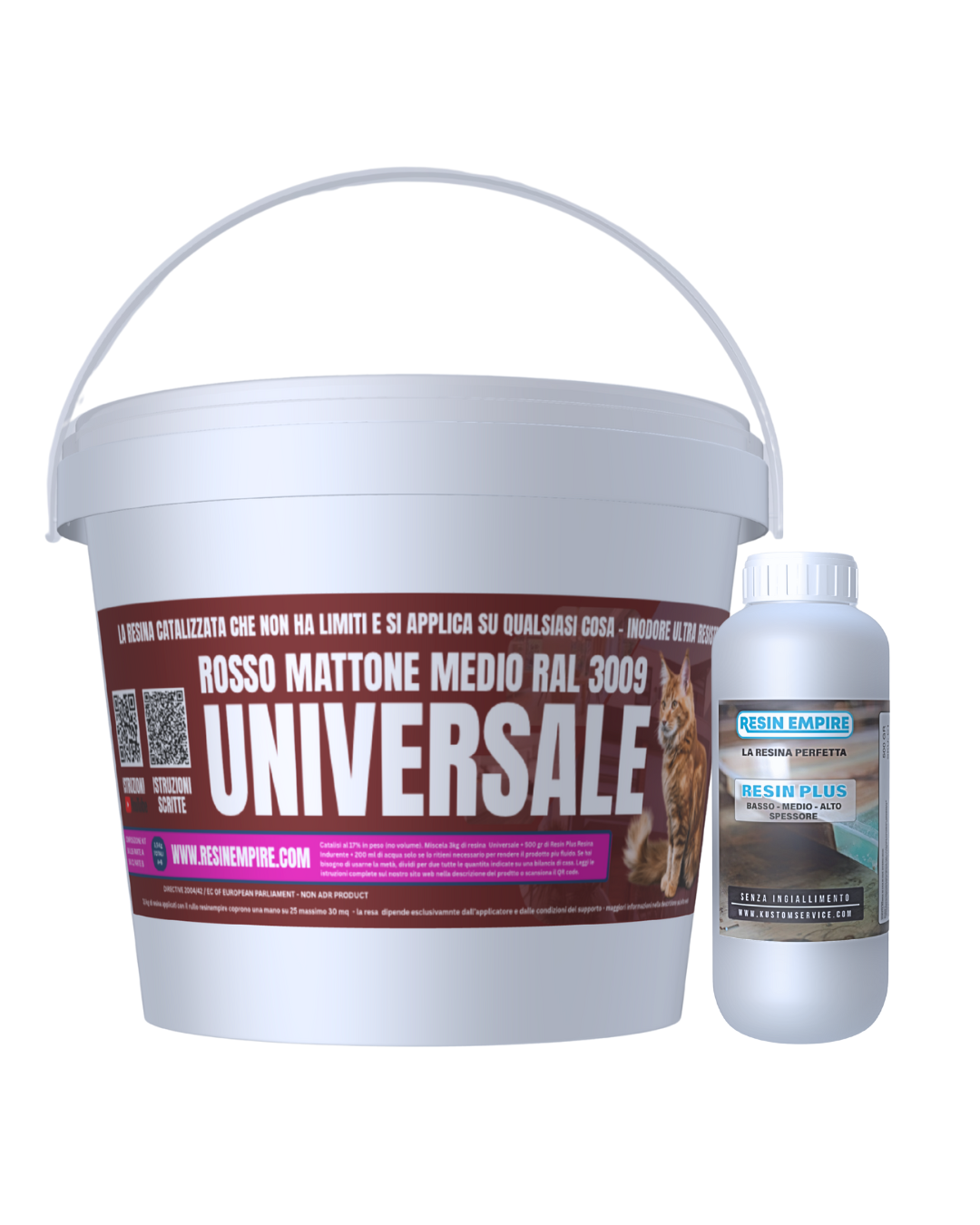 Resina UNIVERSALE ROSSO MATTONE RAL 3009 Satinato - Ultra Resistente  - Officine - Capannoni - Appartamenti -  Terrazzi